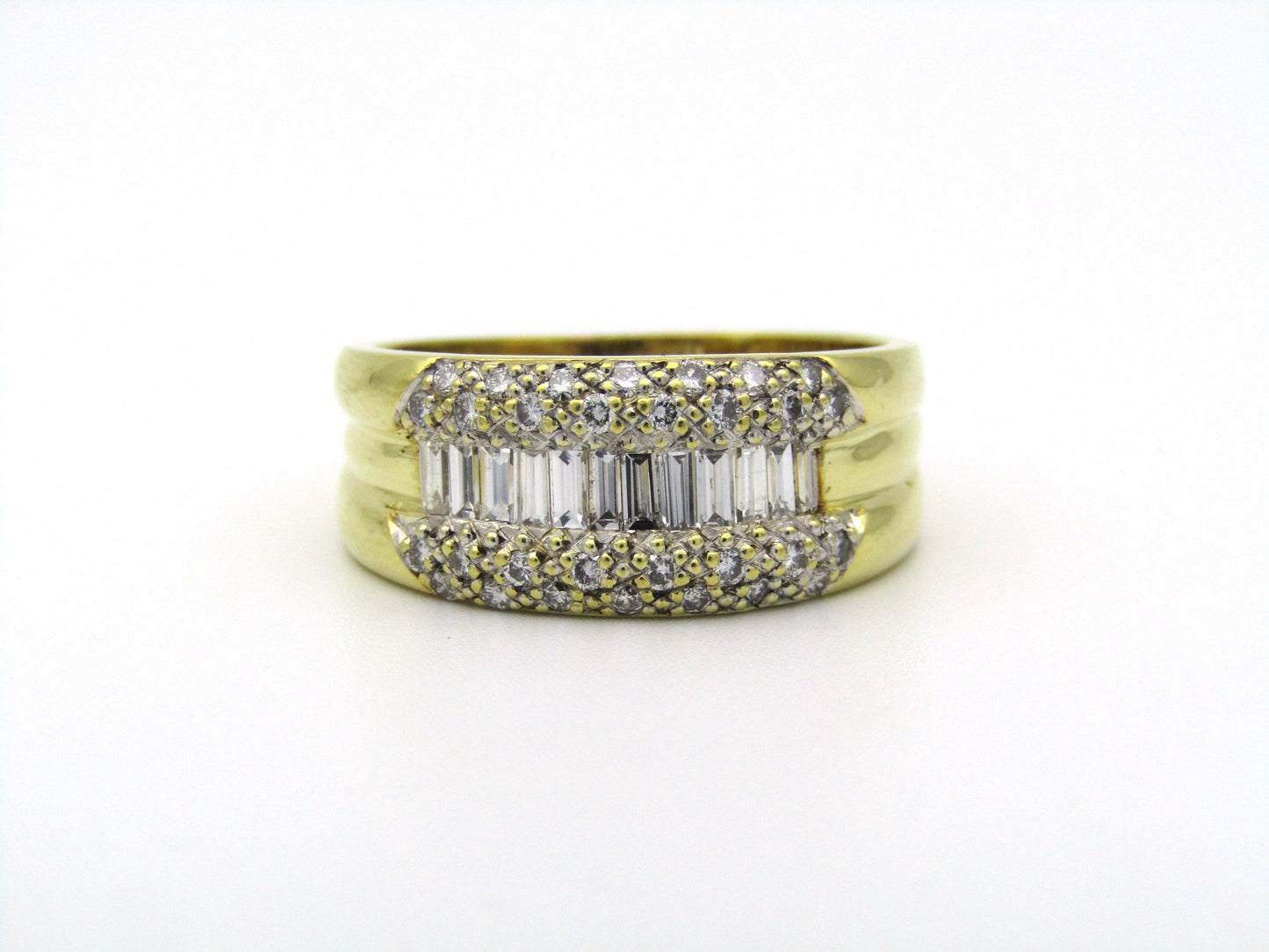 18K gold diamond ring.