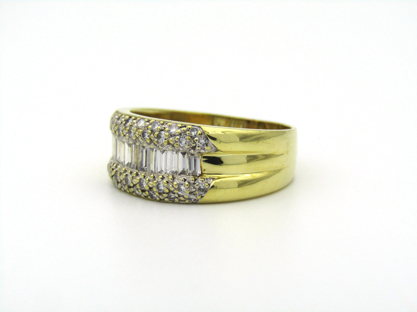 18K gold diamond ring.
