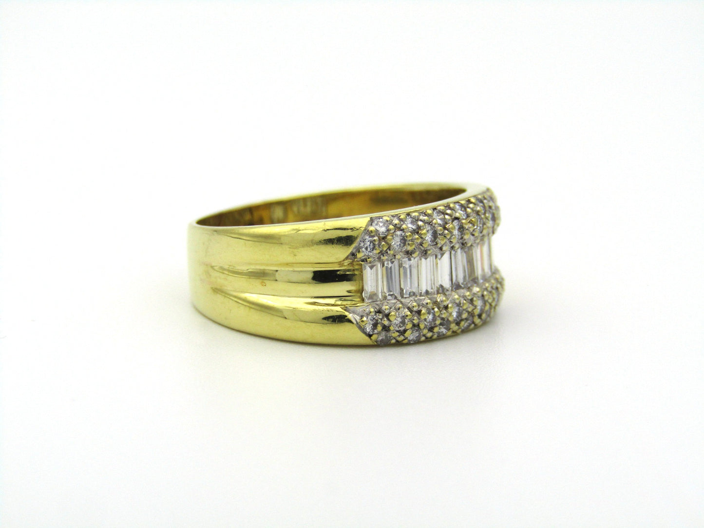 18K gold diamond ring.