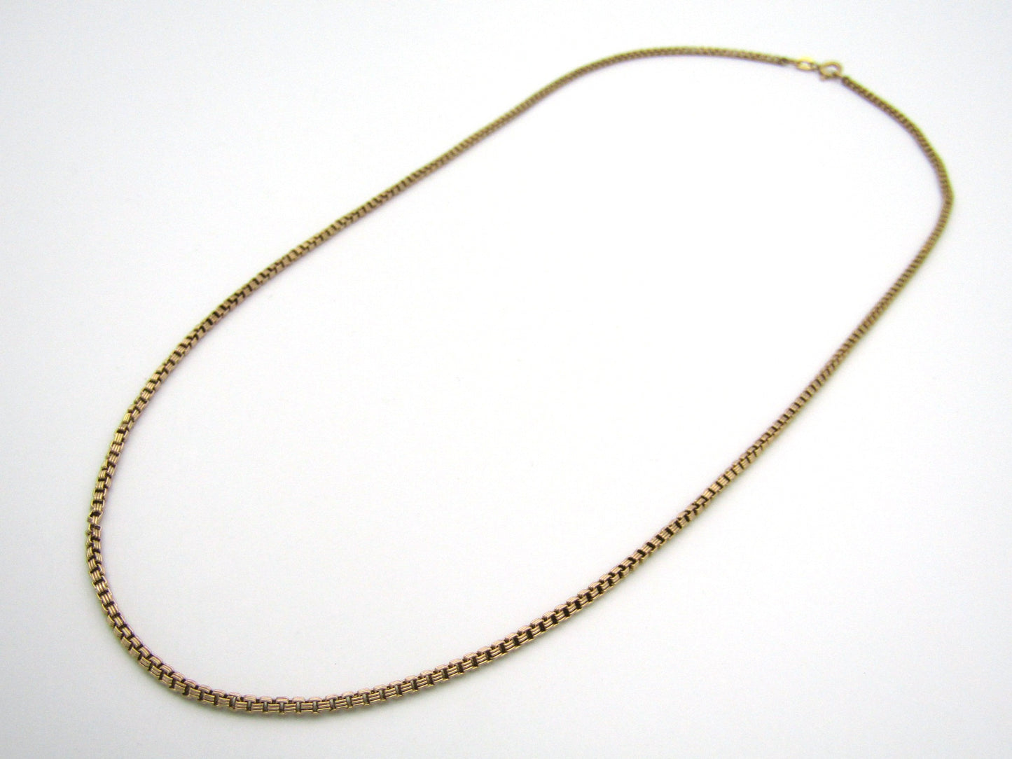 9K gold box chain necklace by Balestra.