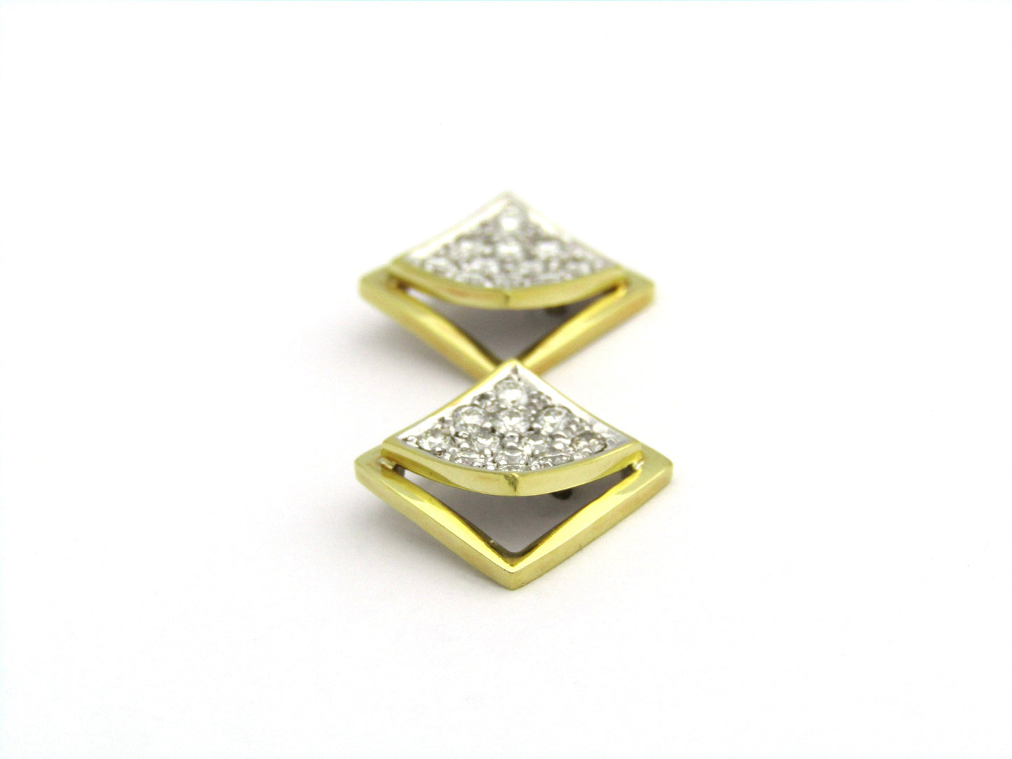 18K gold diamond earrings.