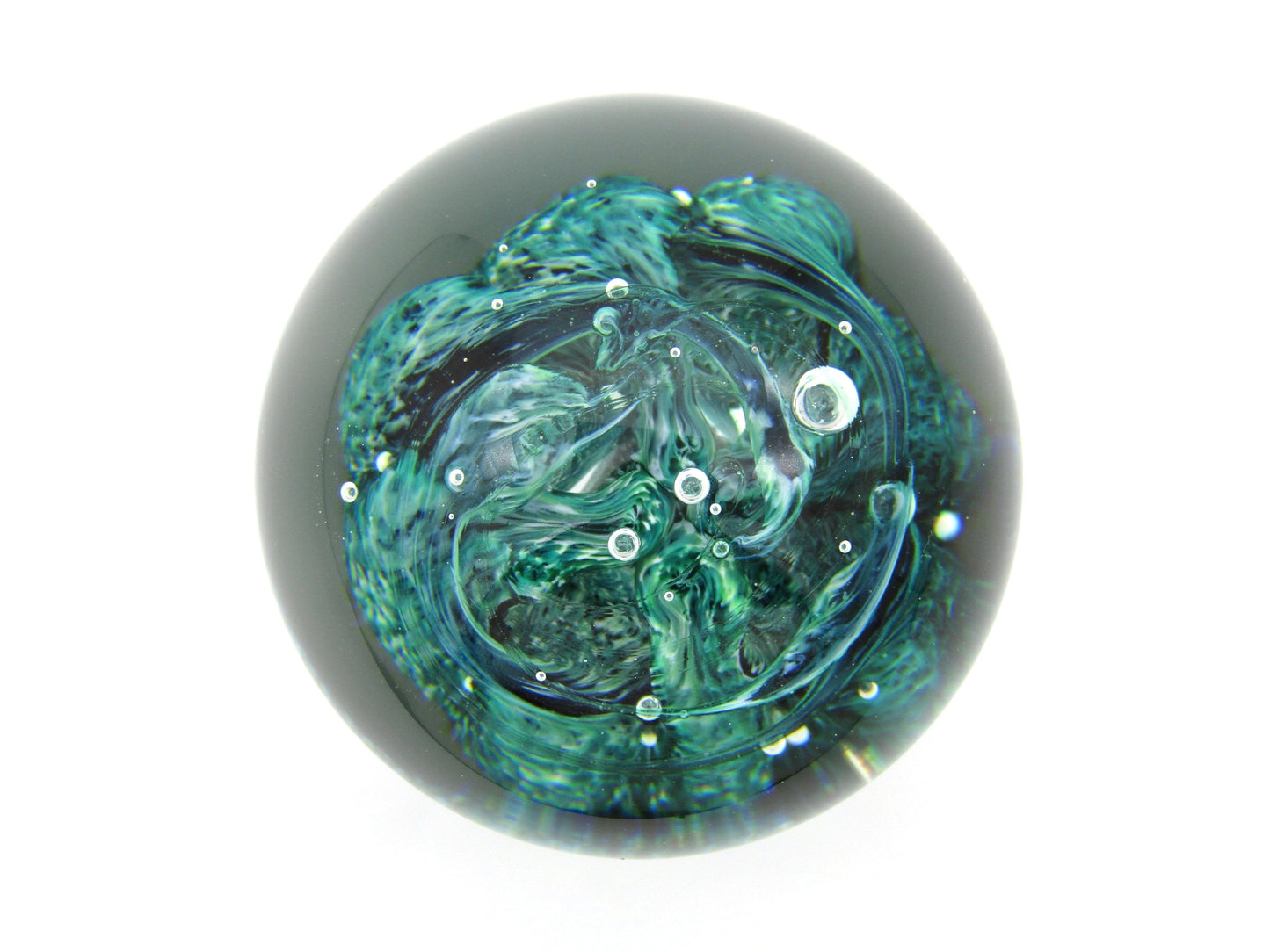 Caithness Seafoam Art Glass paperweight.