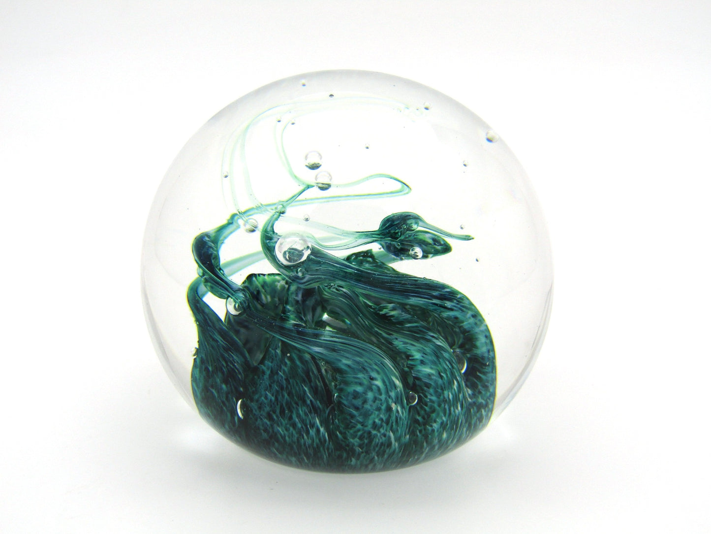 Caithness Seafoam Art Glass paperweight.