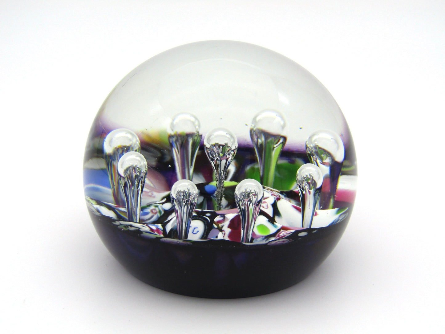 Caithness Millefiori Single Harlequin Limited Edition paperweight by Paul Ysart, 1994.