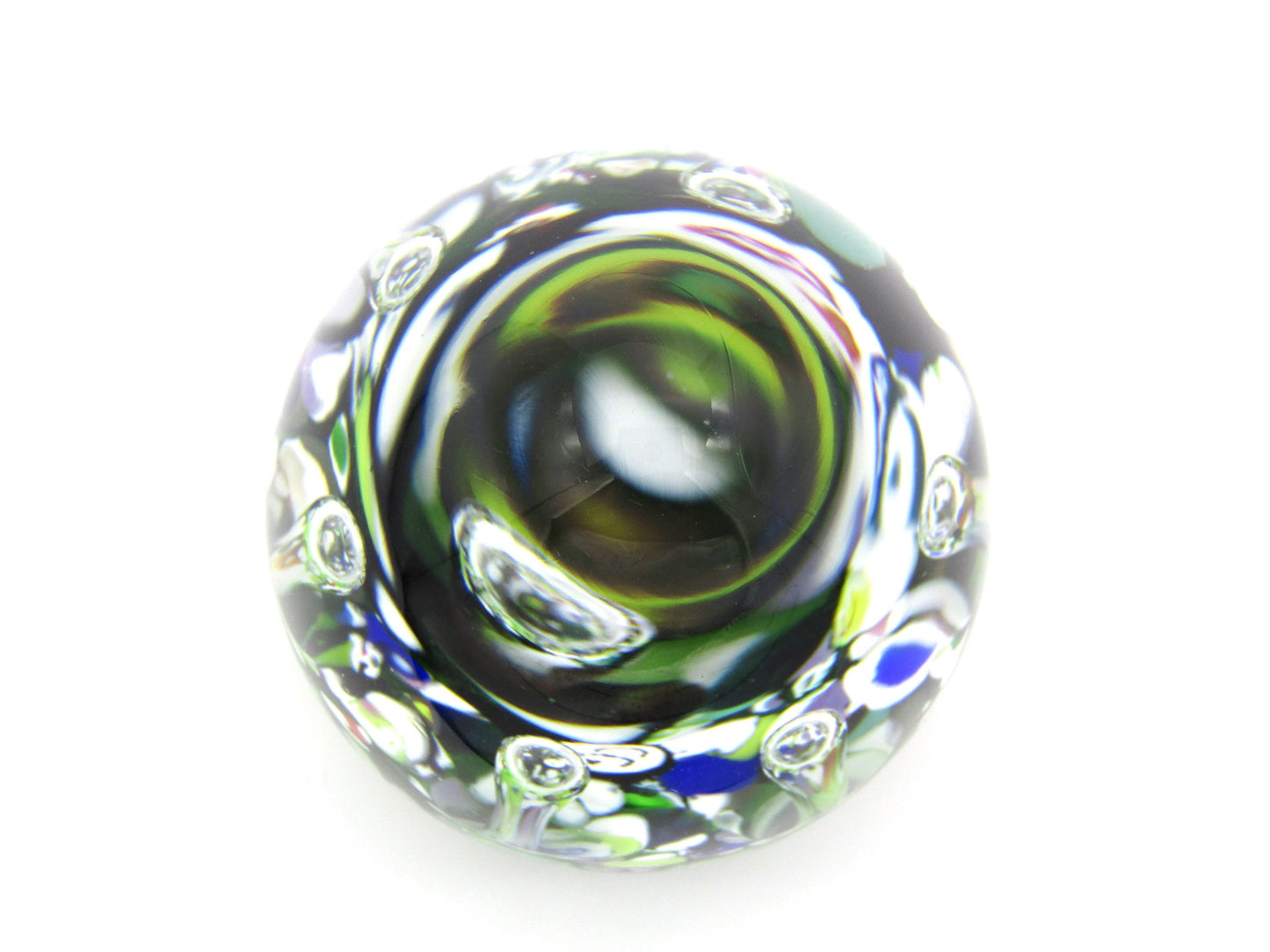 Caithness Double Harlequin artistic paperweight by Paul Ysart, Circa 1972-1976.