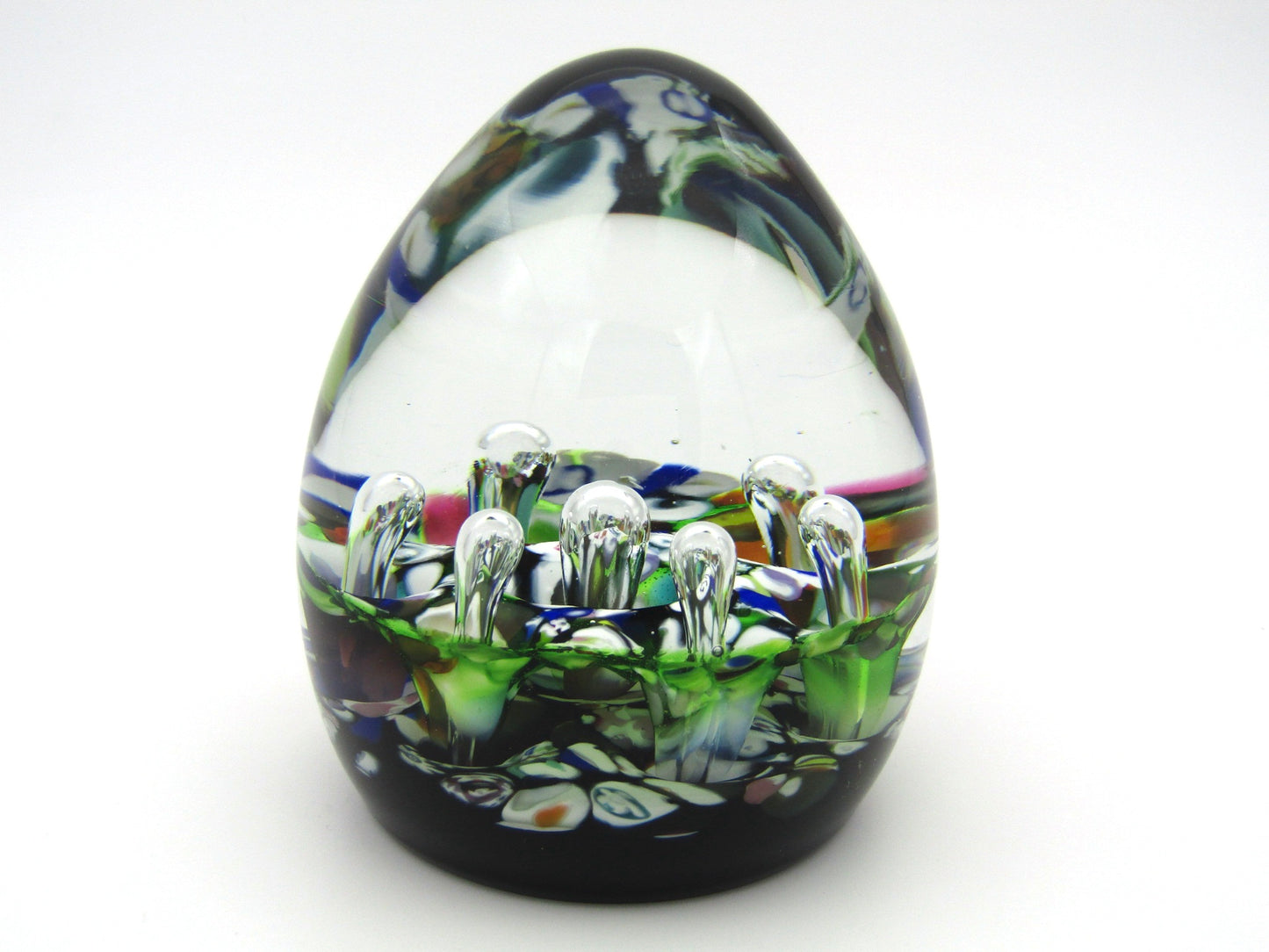 Caithness Double Harlequin artistic paperweight by Paul Ysart, Circa 1972-1976.