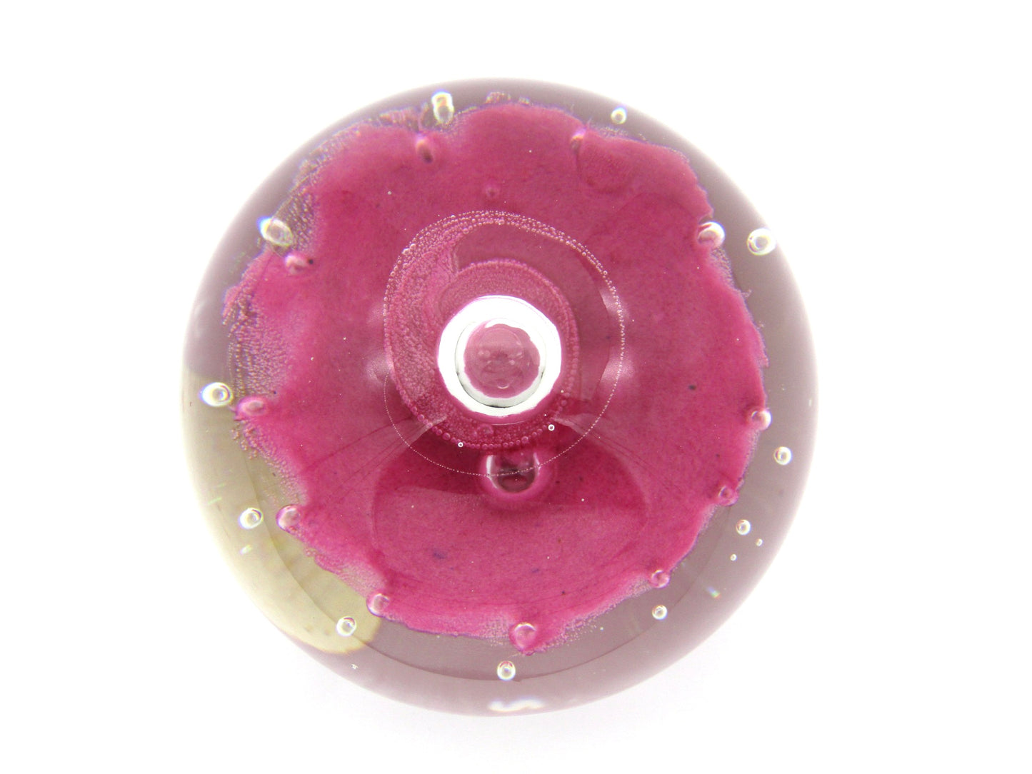 Caithness Sentinel Pink Art Glass paperweight, Circa 1982.