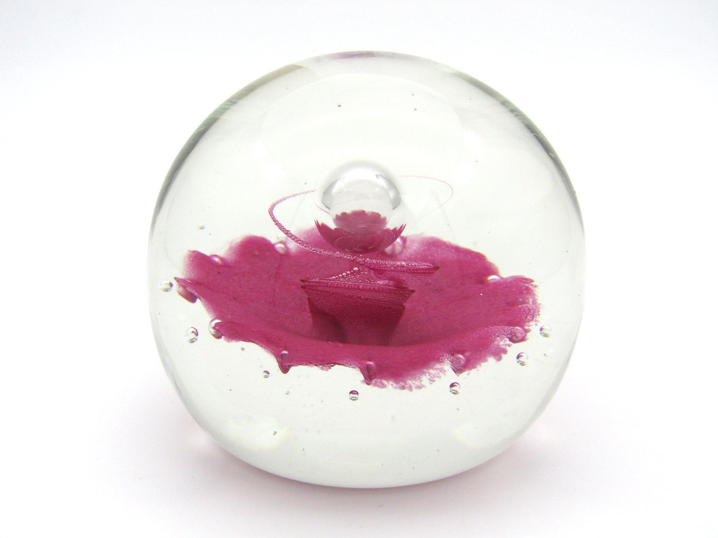 Caithness Sentinel Pink Art Glass paperweight, Circa 1982.