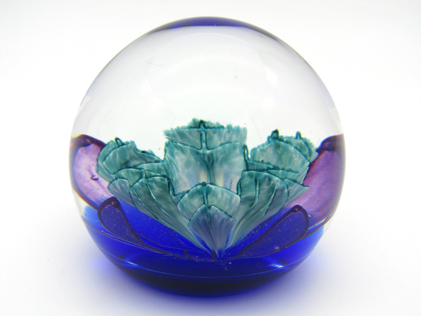 Caithness 'Floral Illusion' Art Glass paperweight by Colin Terris, 1991.
