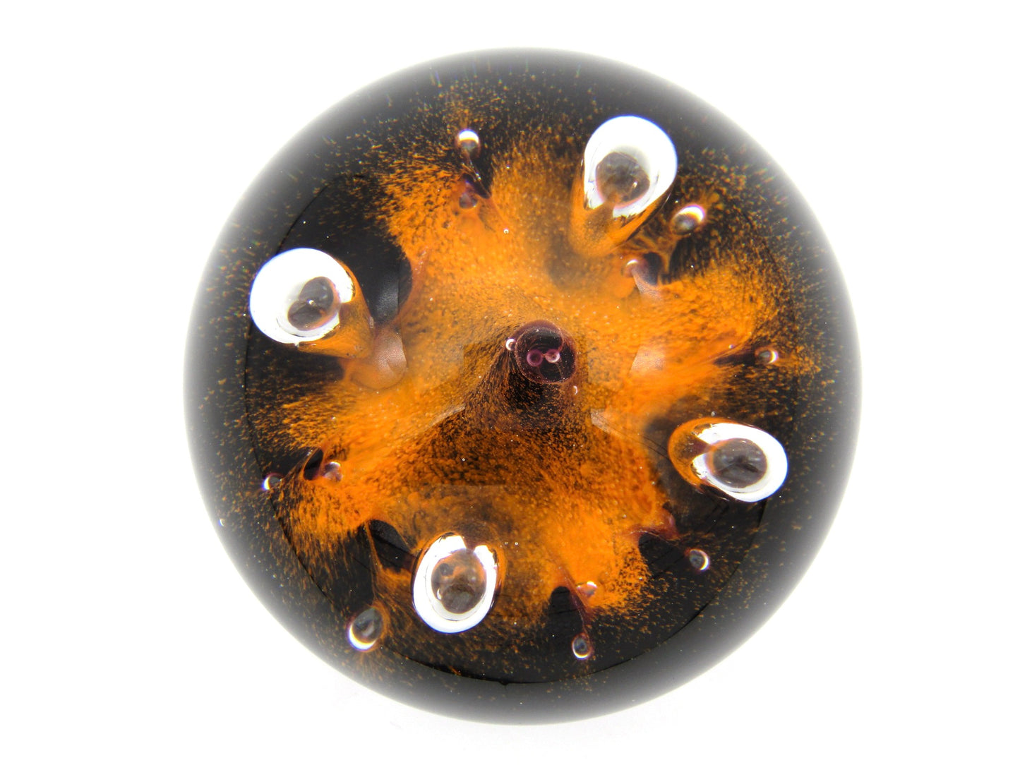 Caithness 'Moonflower' Art Glass paperweight, Circa 1990's.