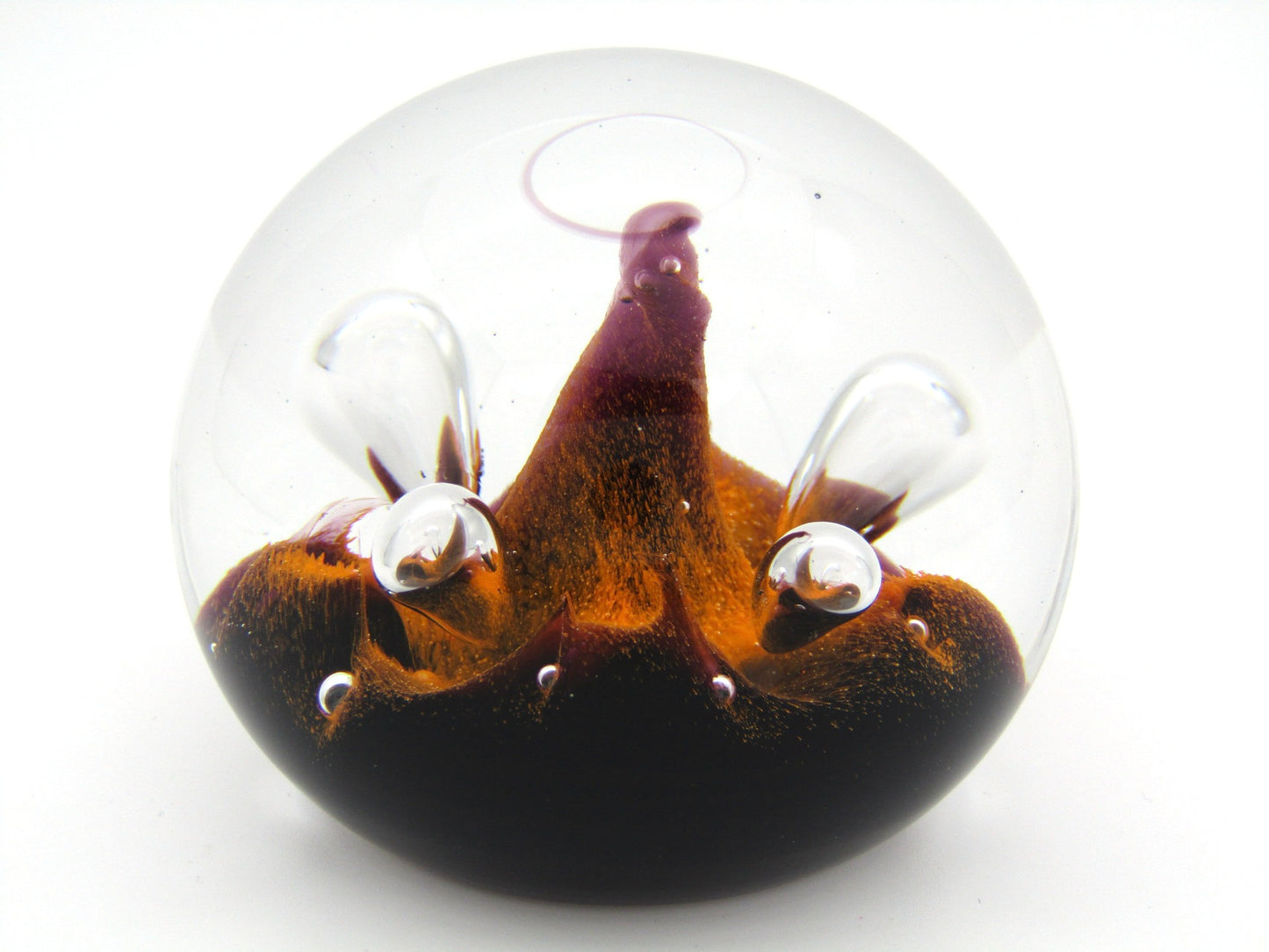 Caithness 'Moonflower' Art Glass paperweight, Circa 1990's.