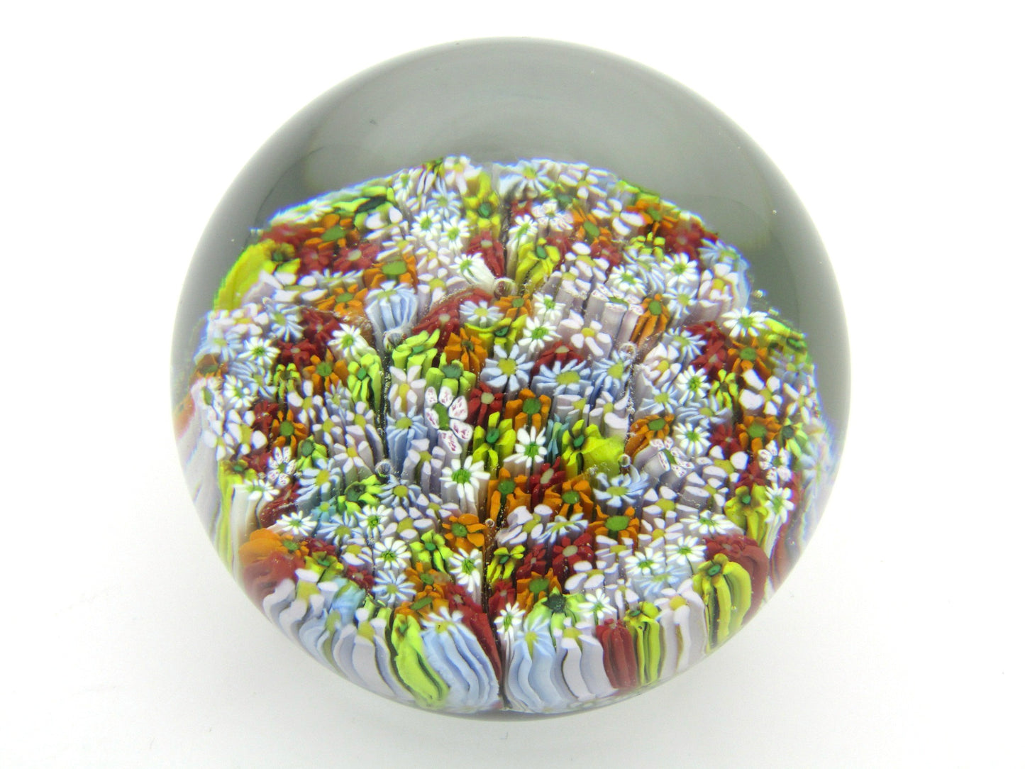 Murano Millefiori Art Glass paperweight likely by Fratelli Toso, Circa 1960.