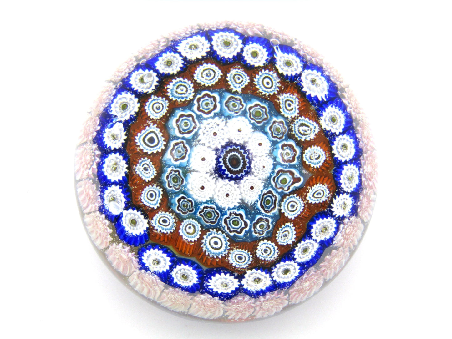 Murano Millefiori Cane Art Glass paperweight possibly by Barovier and Toso, Circa 1970's.