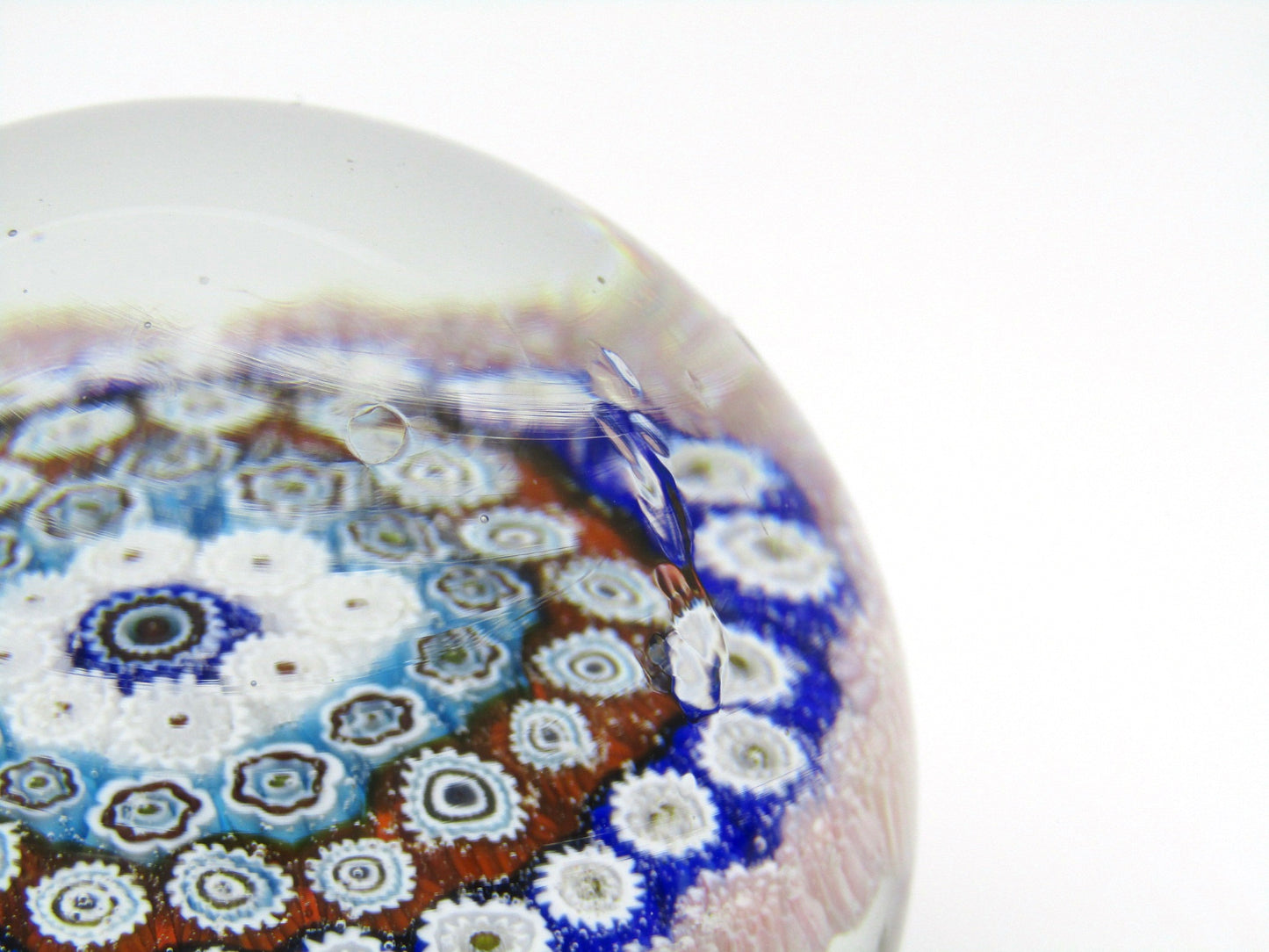 Murano Millefiori Cane Art Glass paperweight possibly by Barovier and Toso, Circa 1970's.