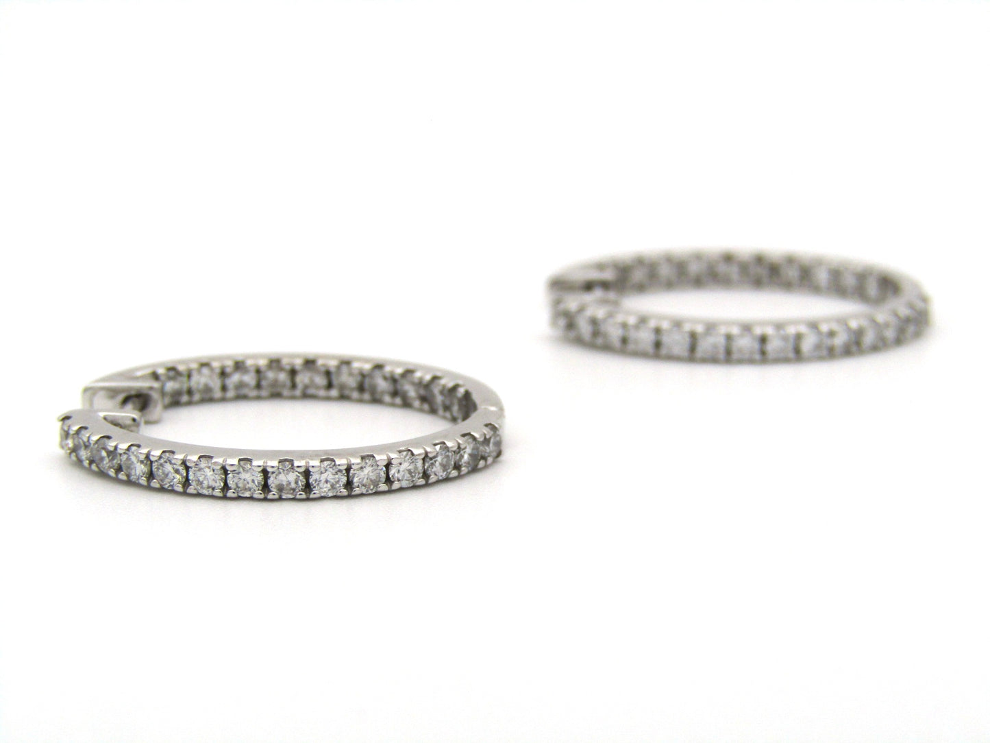 18K gold diamond hoop earrings by Browns.