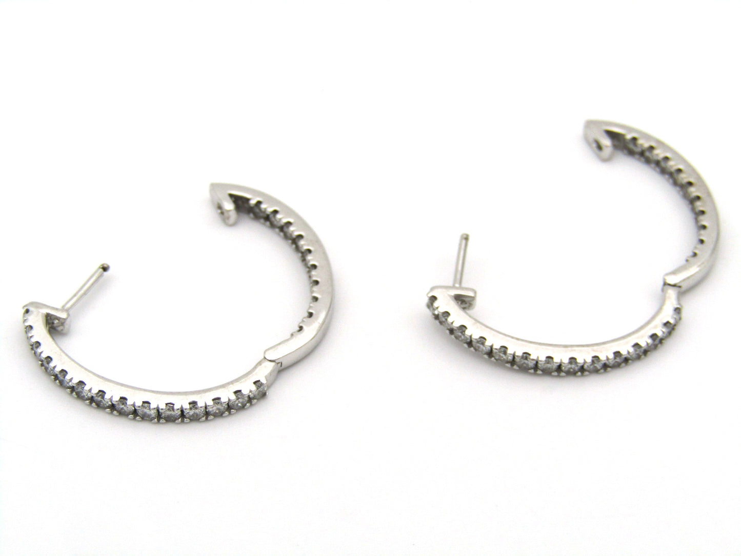 18K gold diamond hoop earrings by Browns.