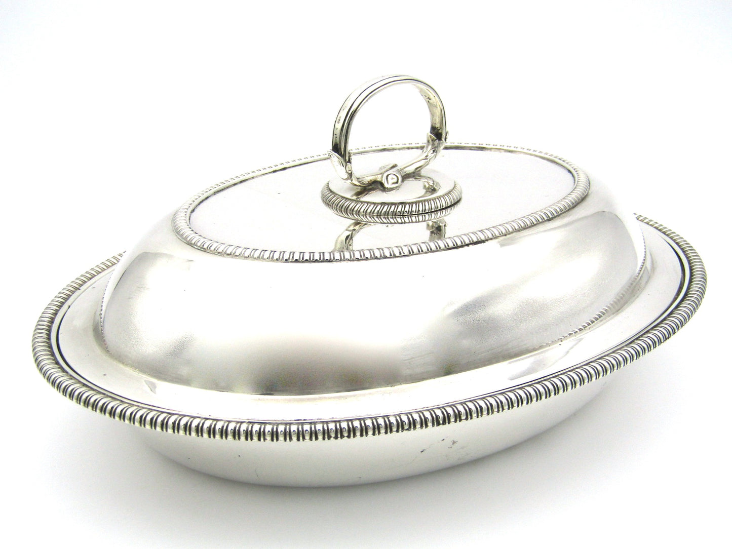 Silver entree dish by William Bateman, London, 1812.