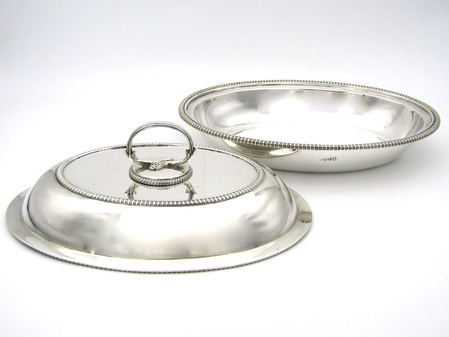 Silver entree dish by William Bateman, London, 1812.