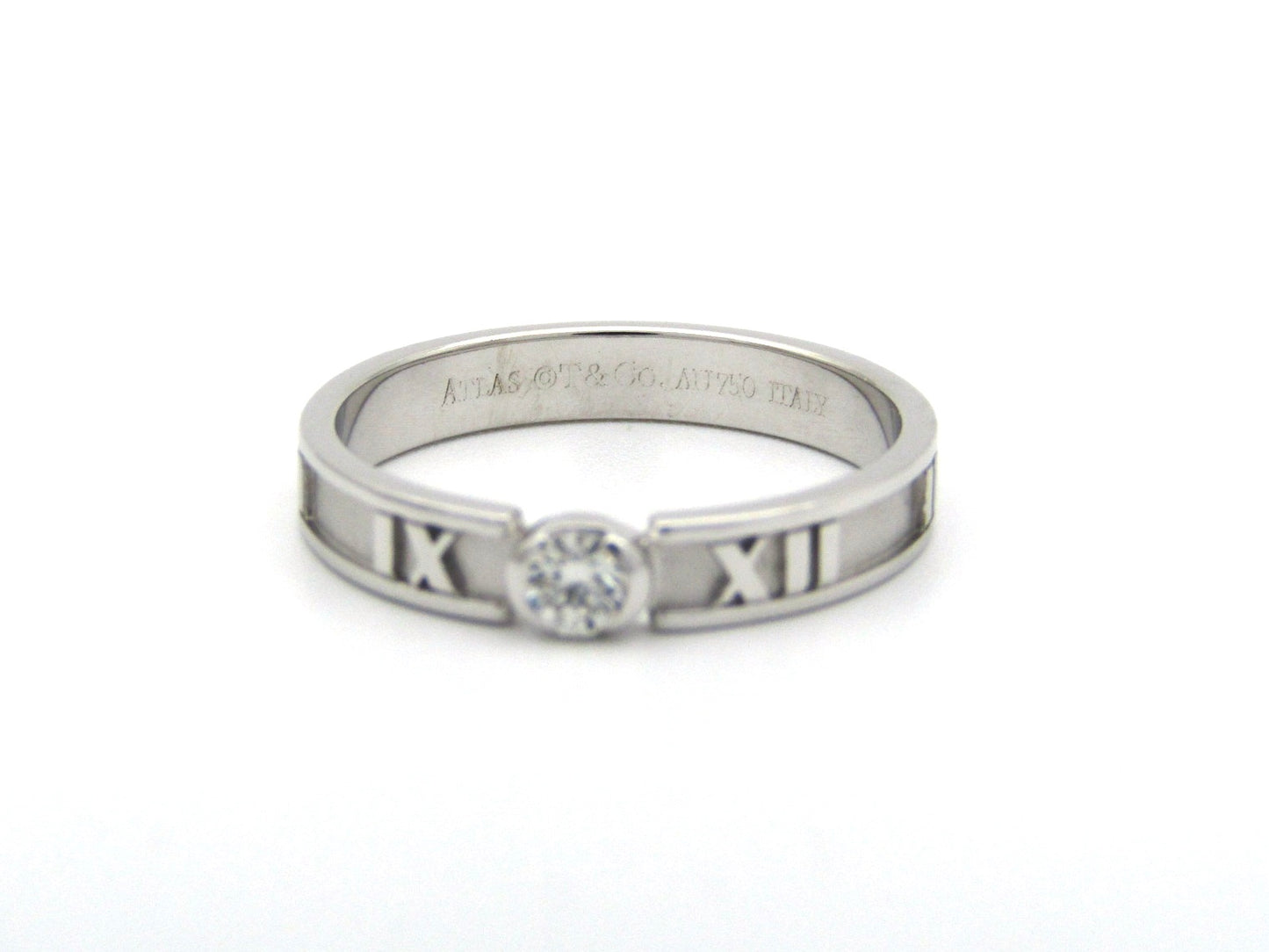 18K gold Tiffany & Co. Atlas diamond ring.