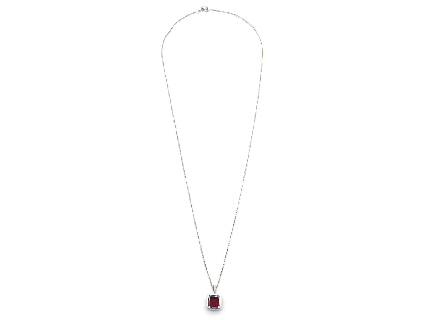 18K gold rubellite tourmaline and diamond pendant.