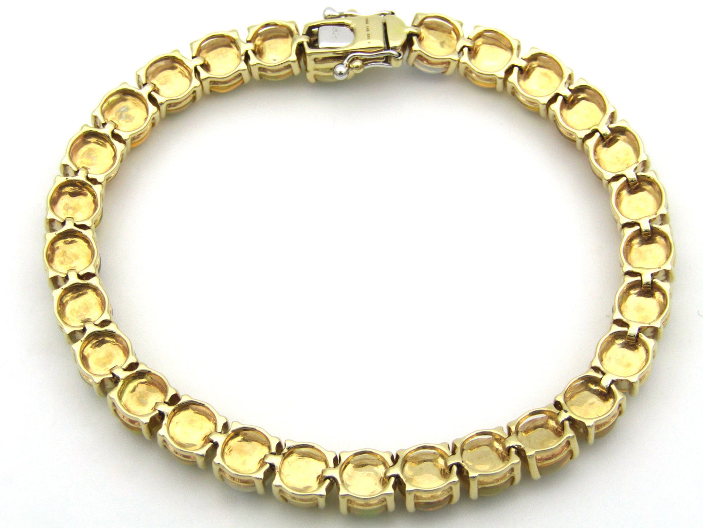 14K gold fire opal bracelet.