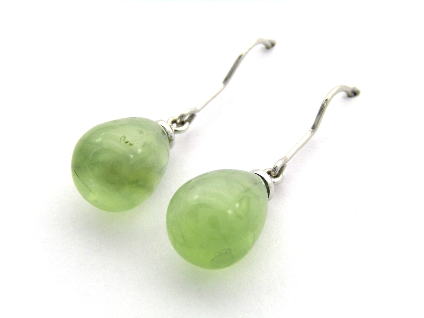 9K gold brazilianite dangle earrings.