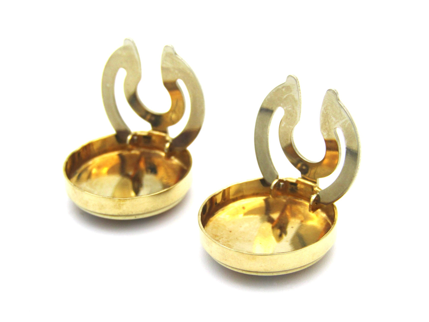 18K gold tri-colour gold button covers by UnoAerre, circa 1970's.