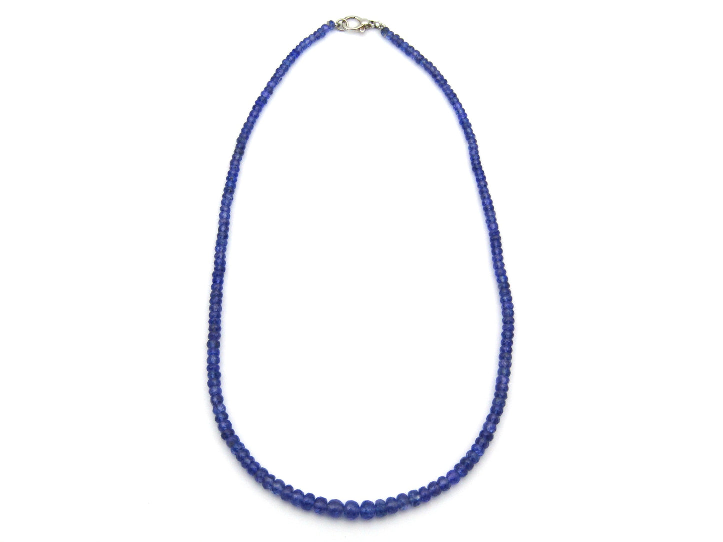 18K gold tanzanite bead necklace.