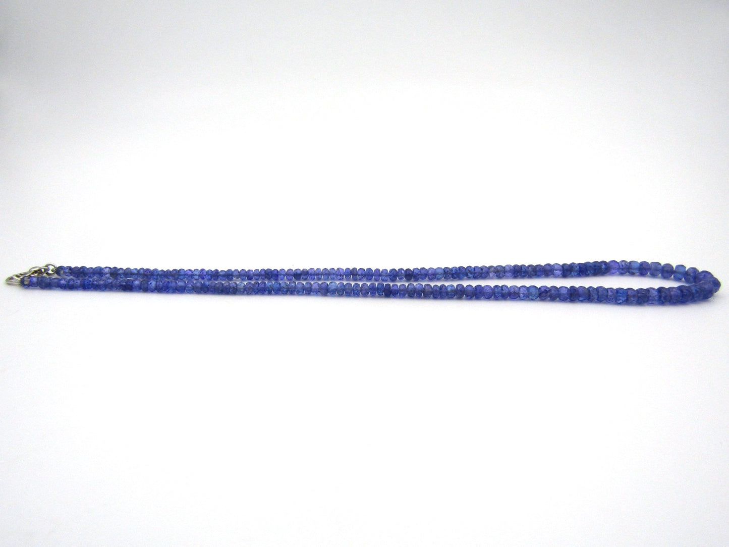 18K gold tanzanite bead necklace.