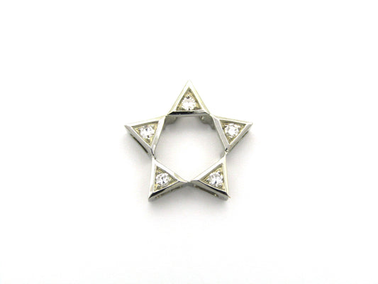 18K gold diamond star pendant, circa 1940's.