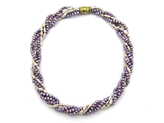 14K gold freshwater pearl necklace, circa 1970's.