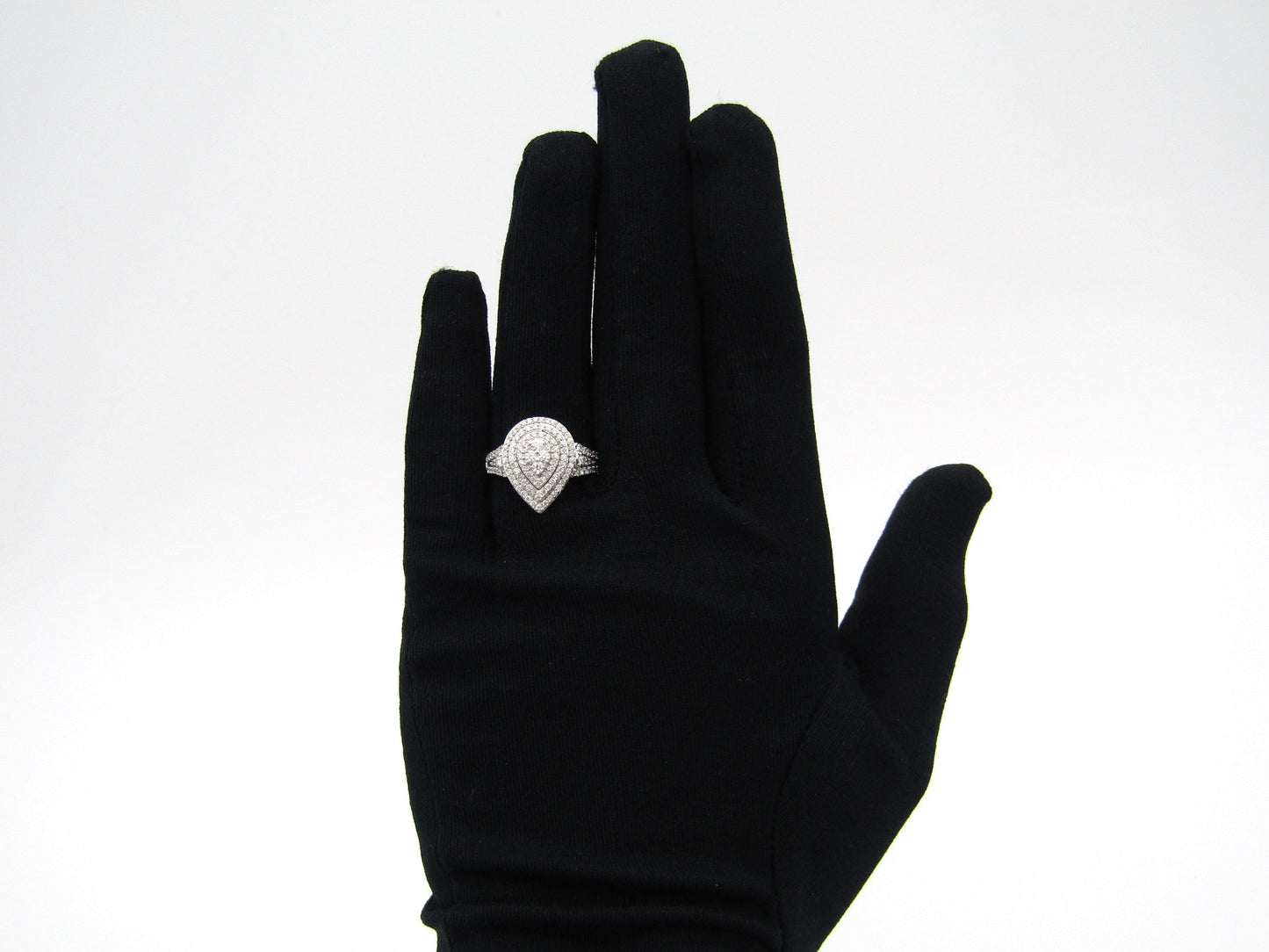 9K gold diamond ring.