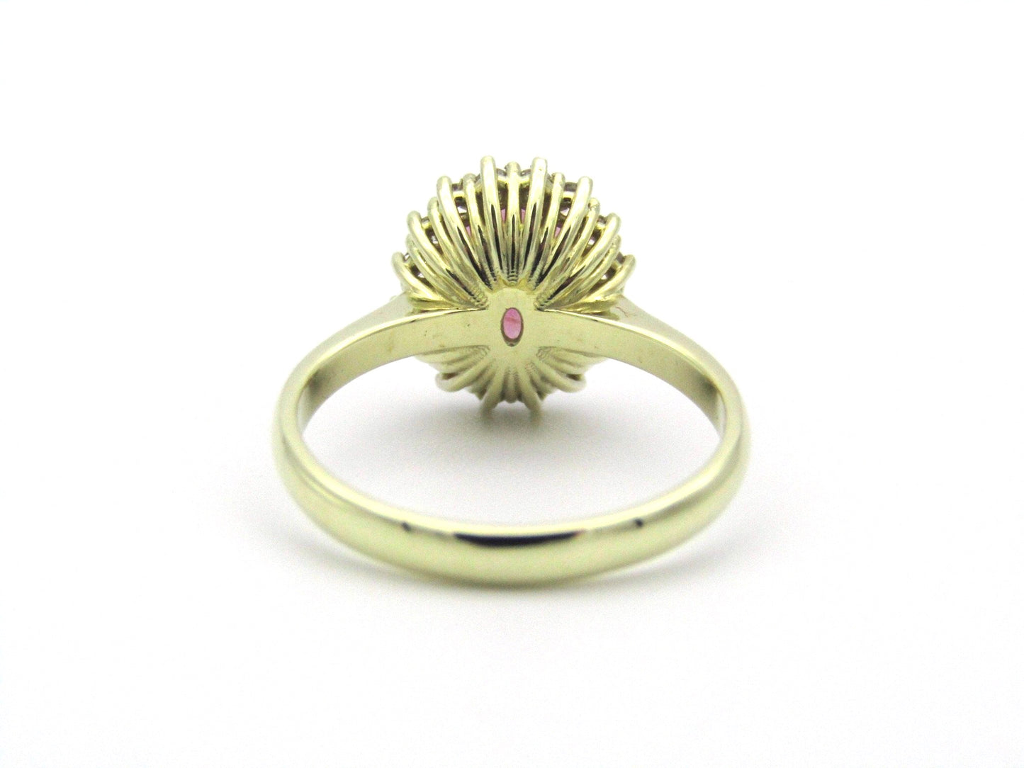 14K gold Pink Tourmaline and diamond ring.