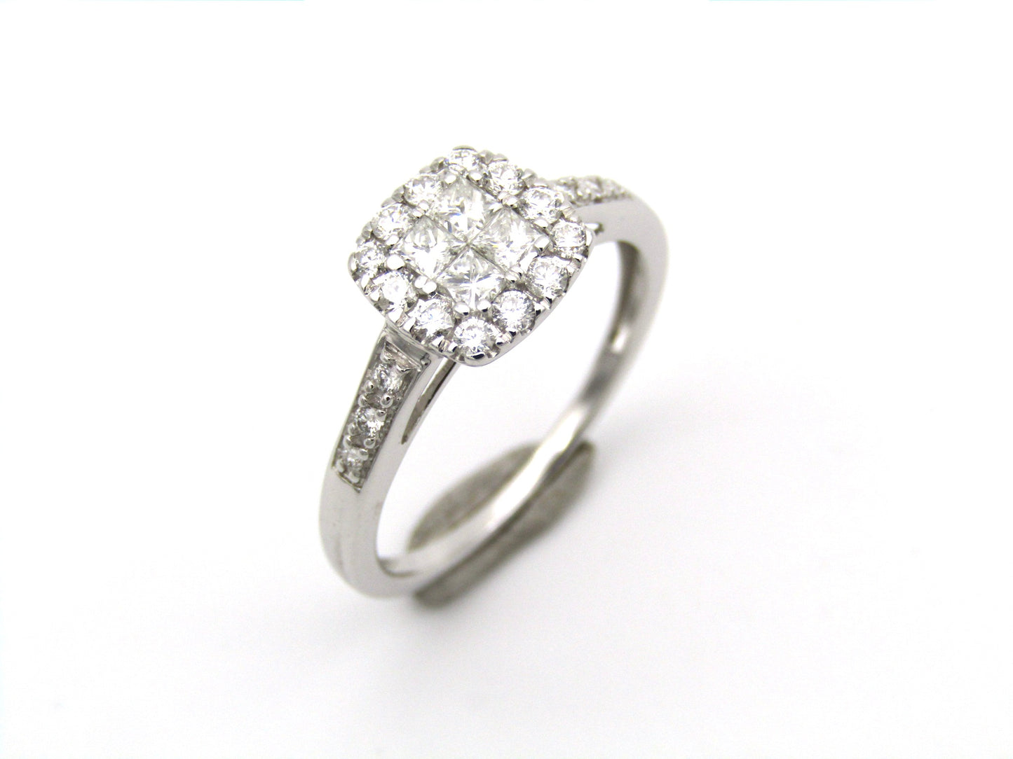 9K gold diamond ring.