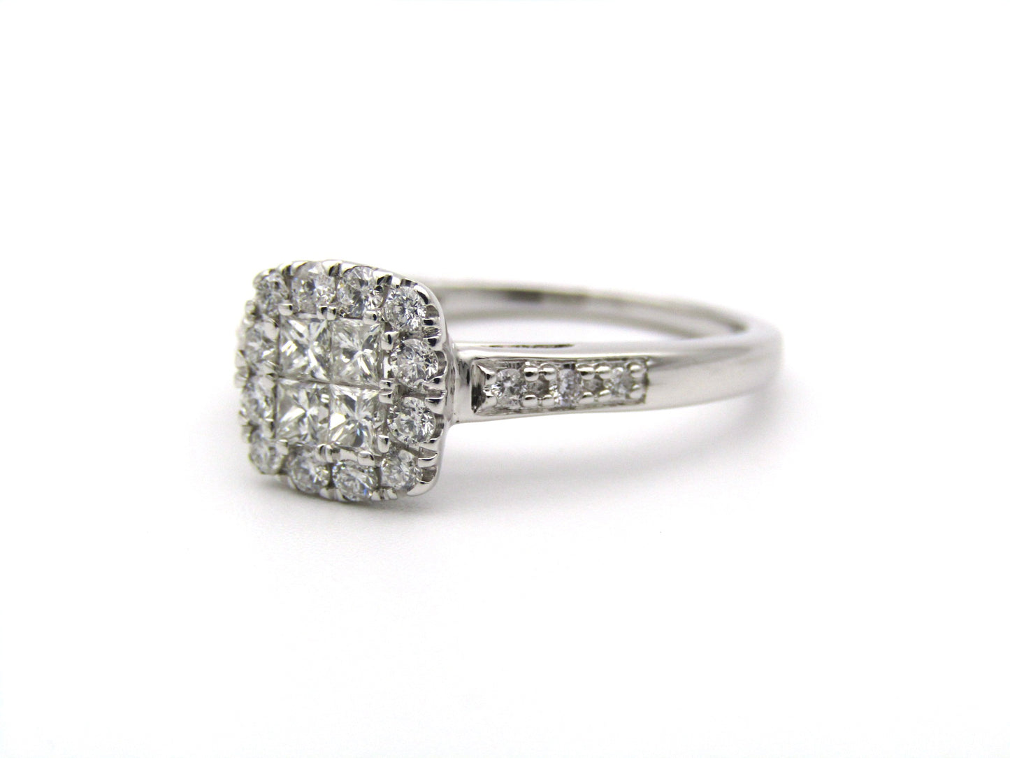 9K gold diamond ring.