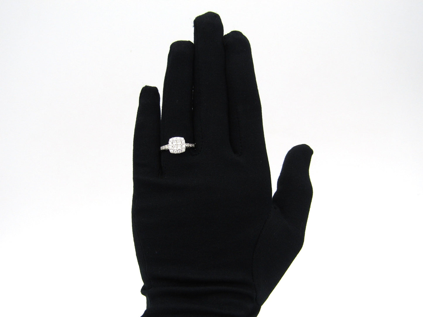 9K gold diamond ring.