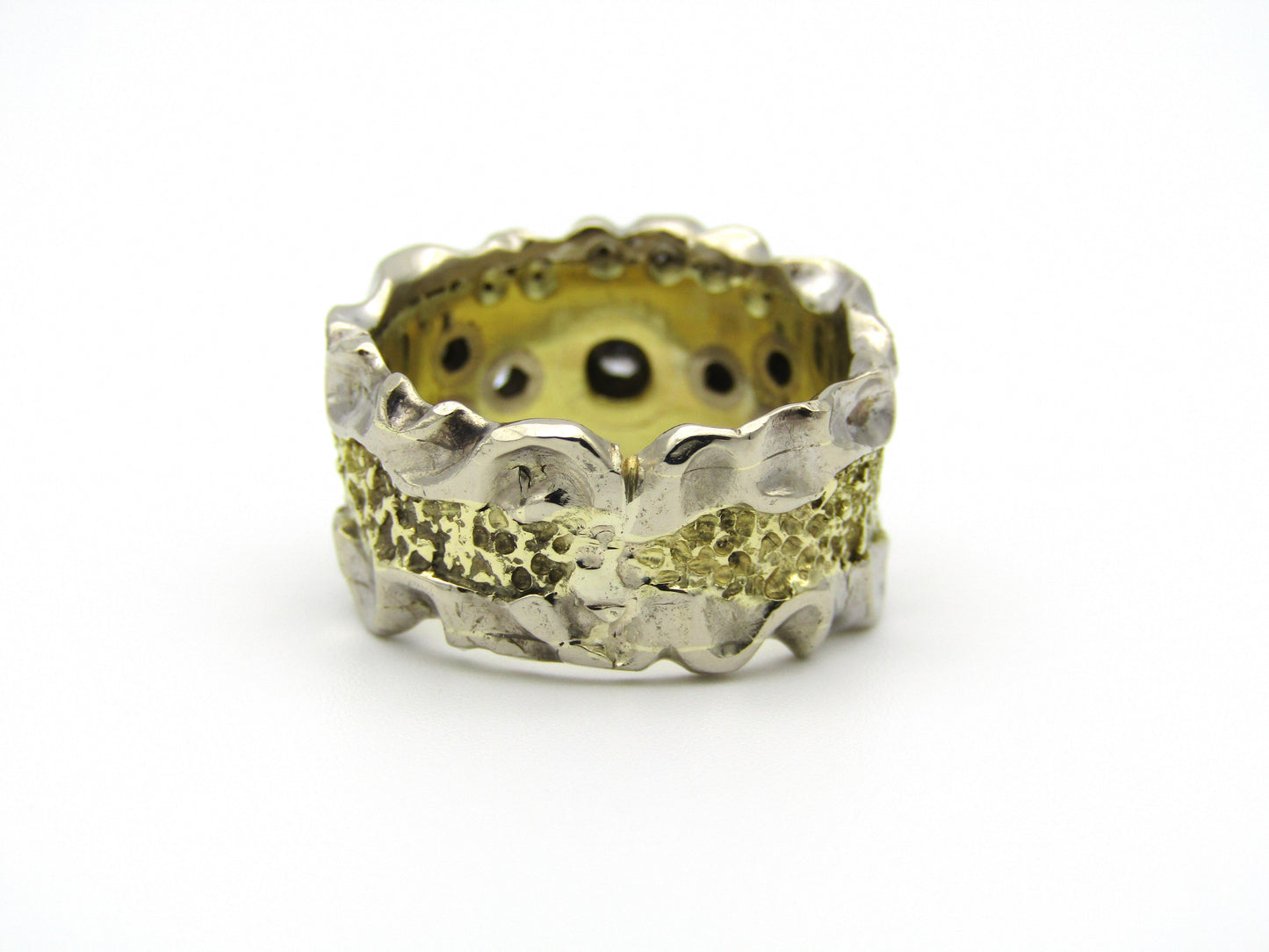 18kt gold diamond ring.