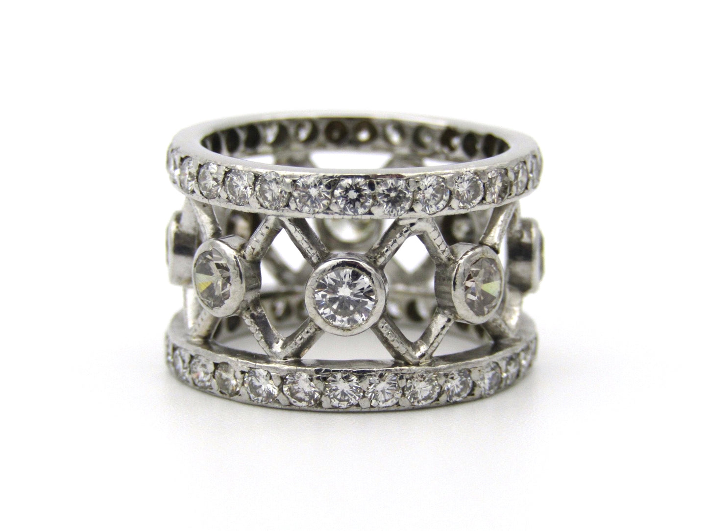 9kt gold fancy and colourless diamond ring.
