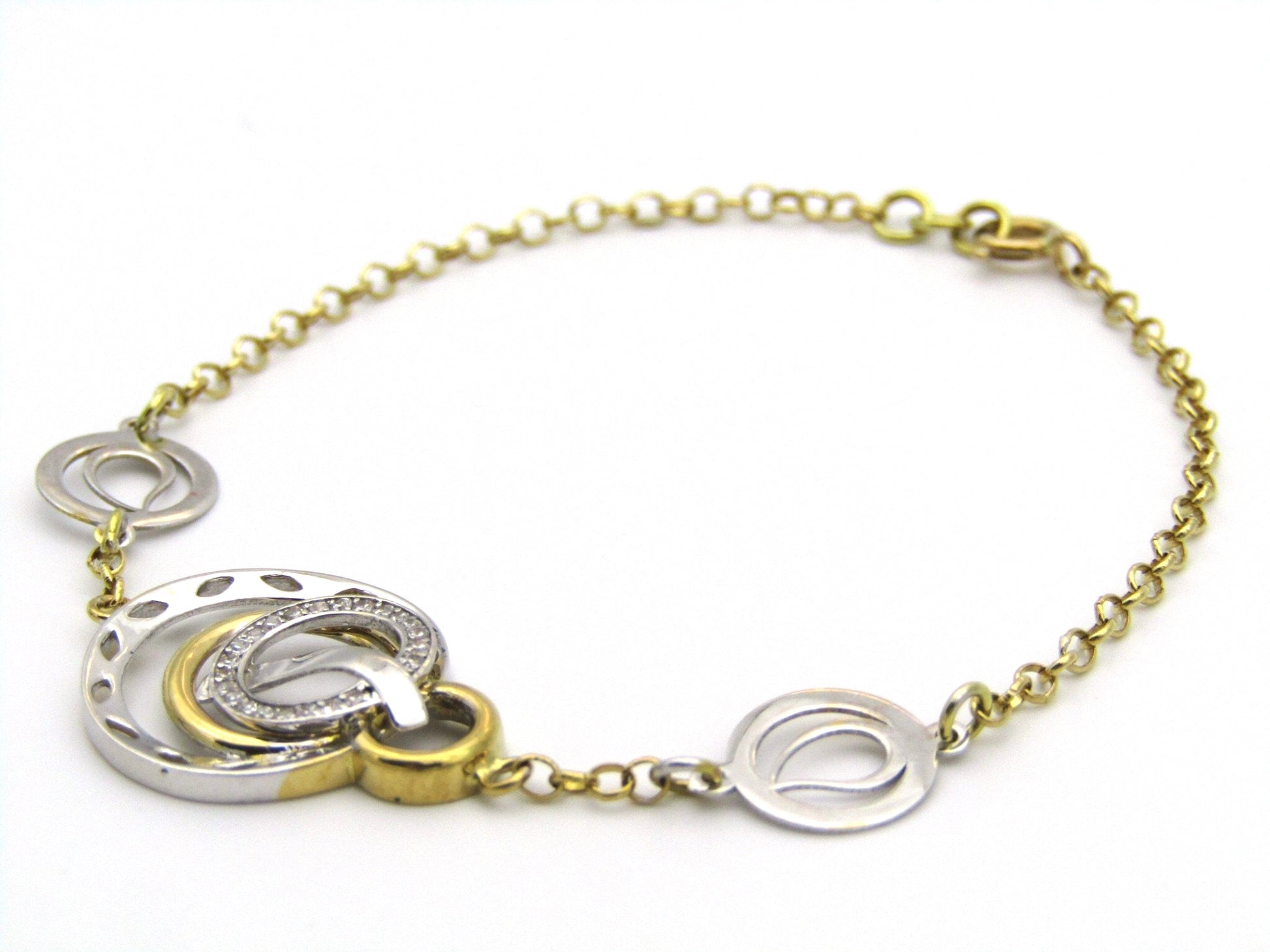 18kt gold diamond bracelet.