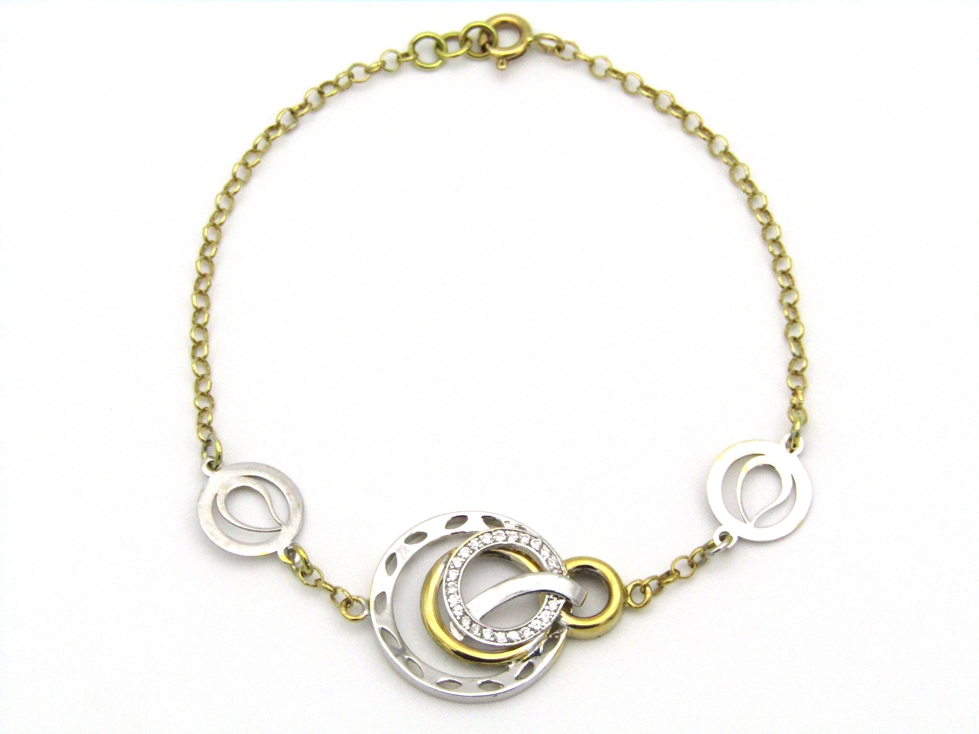 18kt gold diamond bracelet.