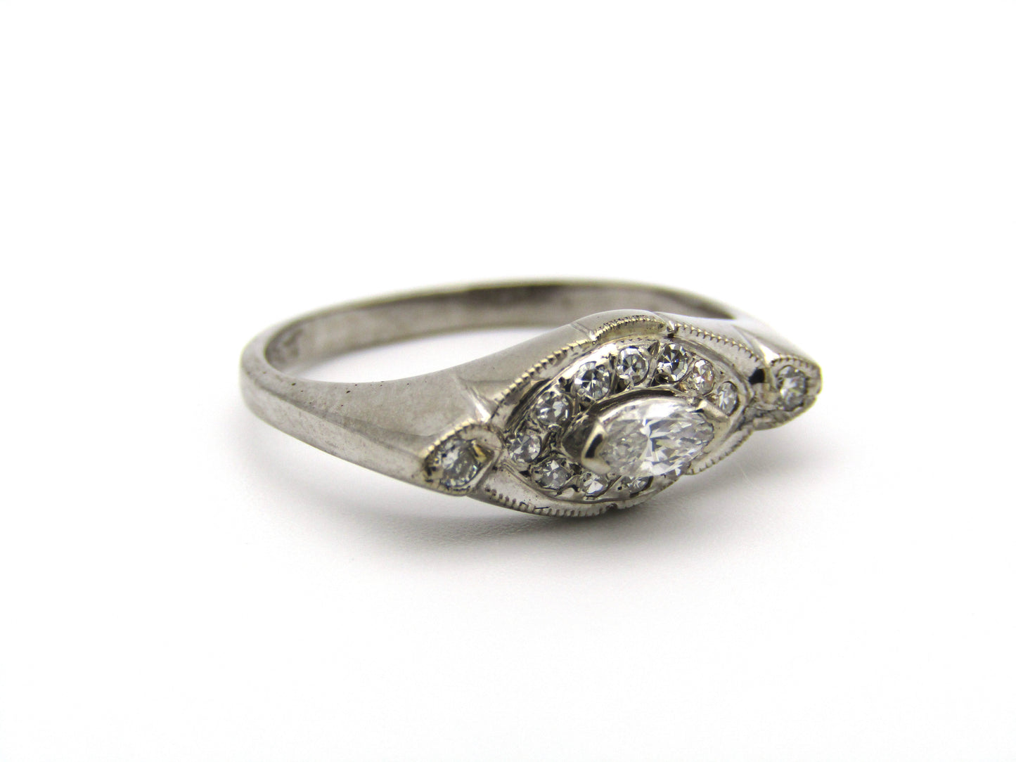 18kt gold diamond ring.
