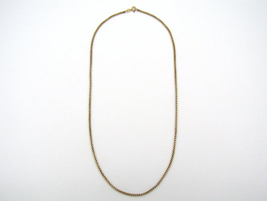 9K gold box chain necklace by Balestra.