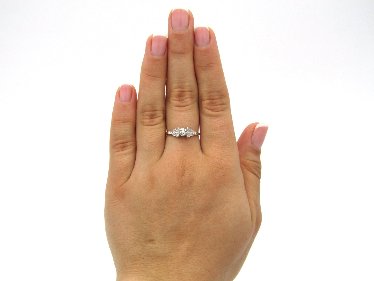 18K gold diamond ring.