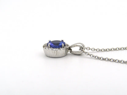 18K gold tanzanite and diamond pendant by Browns.