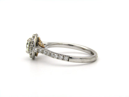 18K gold Angel Diamond Halo Engagement ring by Browns.