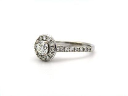 18K gold Angel Diamond Halo Engagement ring by Browns.