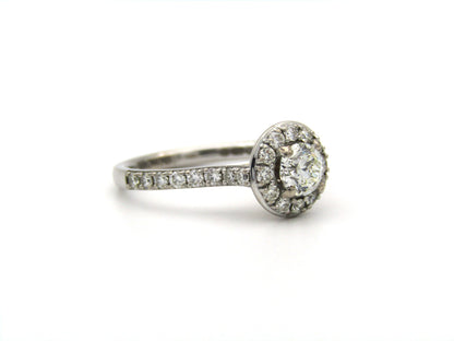 18K gold Angel Diamond Halo Engagement ring by Browns.