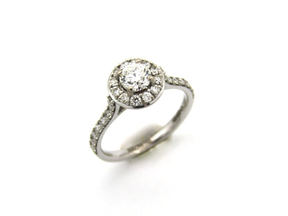 18K gold Angel Diamond Halo Engagement ring by Browns.