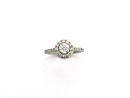 18K gold Angel Diamond Halo Engagement ring by Browns.
