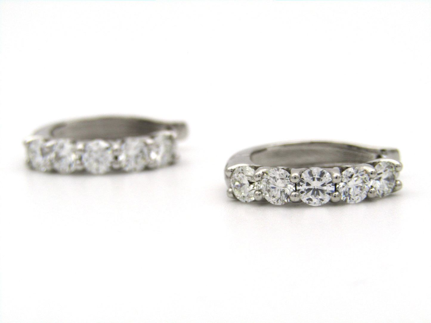 18K gold Diamond Protea huggie earrings by Browns.
